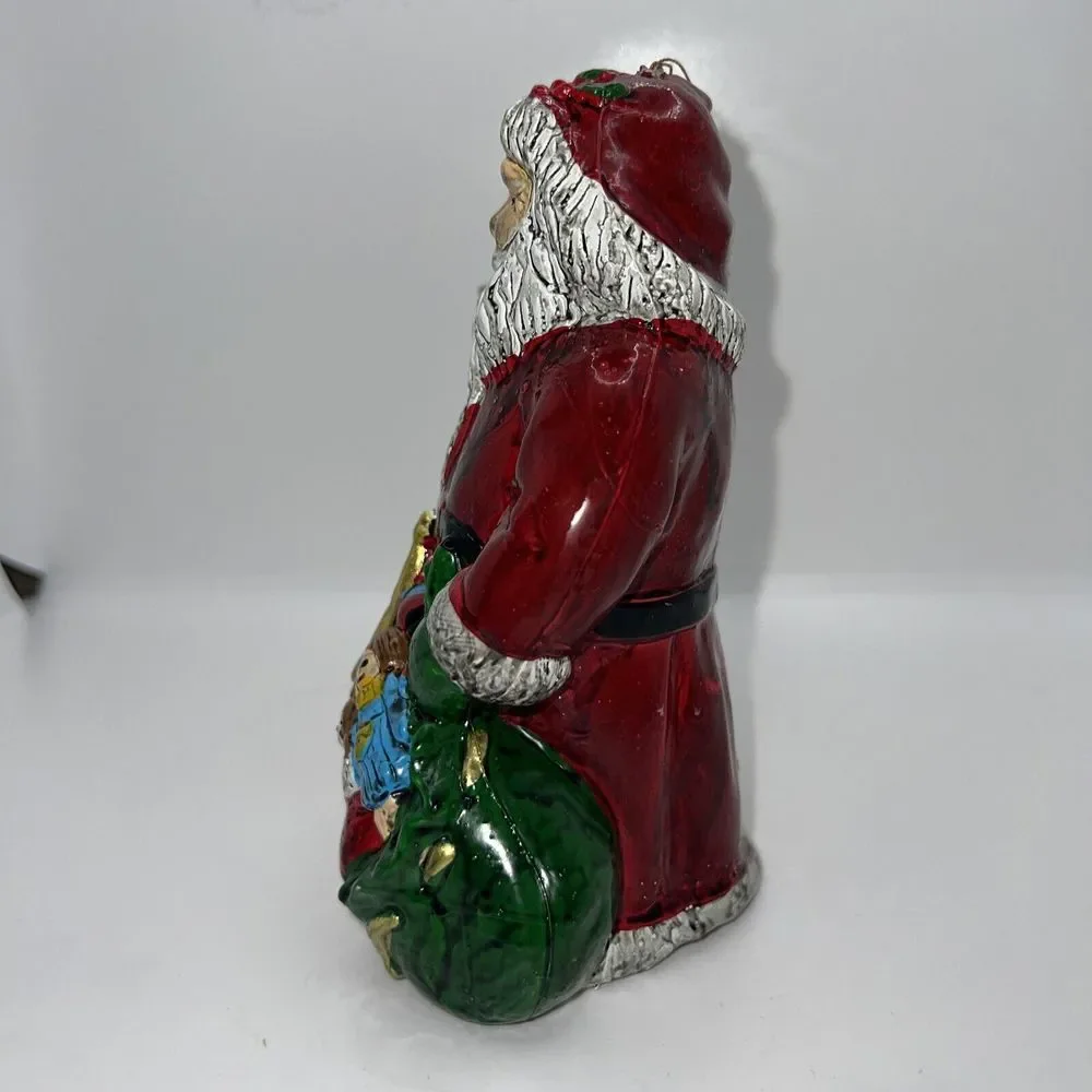 Christmas Ornament Blow Mold Santa Claus Plastic Figure‎ Holiday Décor 6